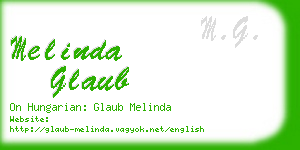 melinda glaub business card